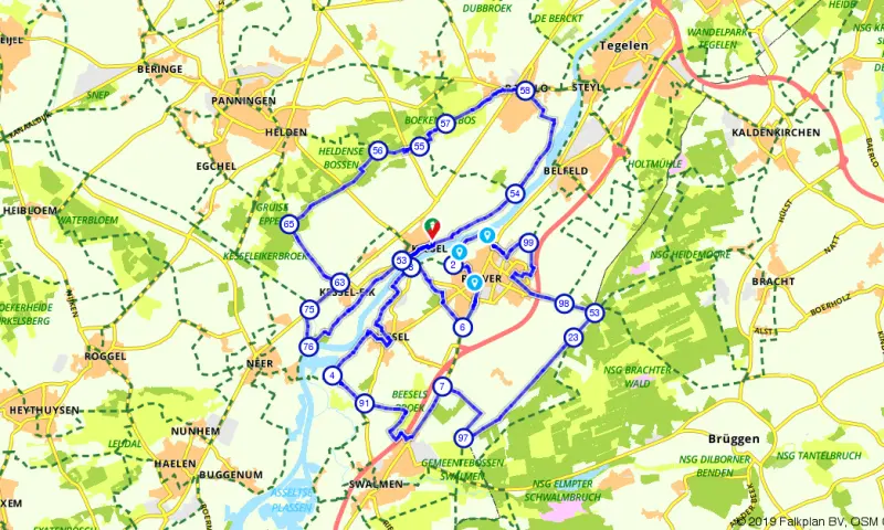 Route in Limburg