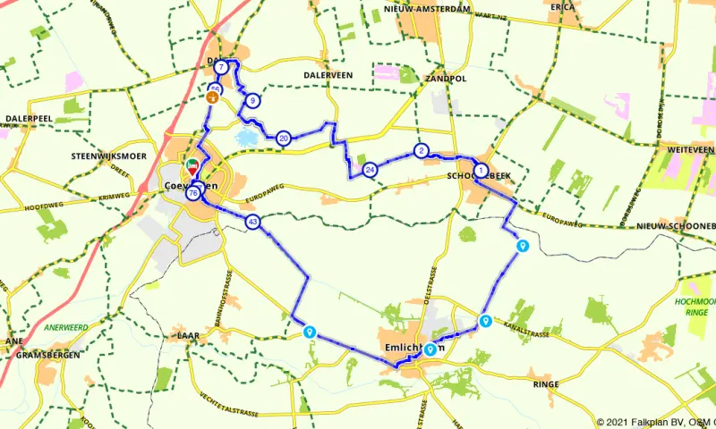 Route in Drenthe