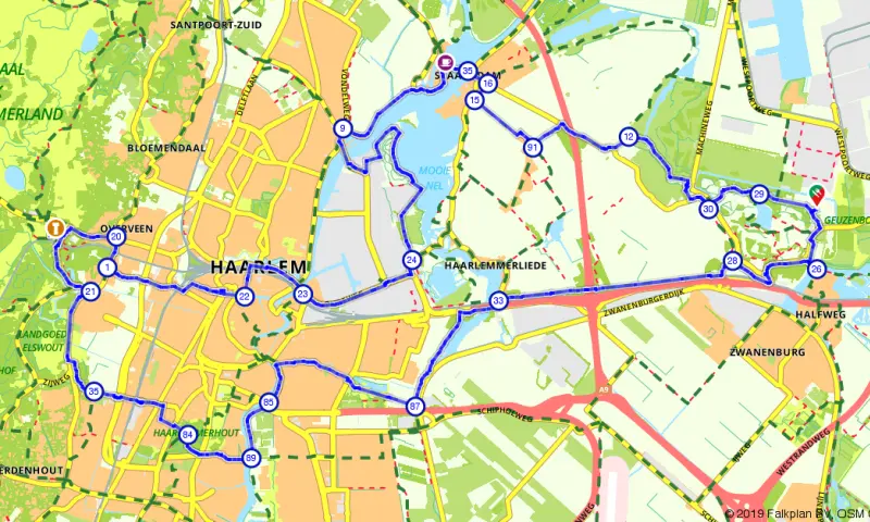 Route in Noord-Holland