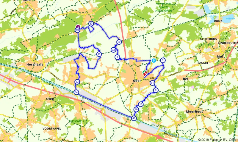 Route in het buitenland