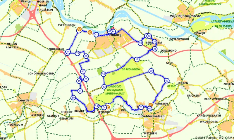 Fietsroute De Betuwe