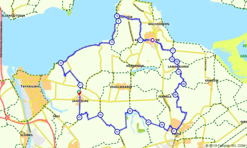 Route in Zeeland