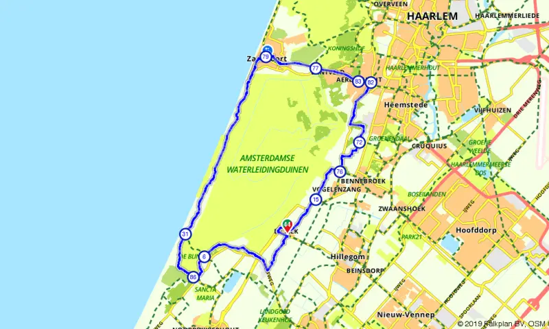 Fietsen door de duinen