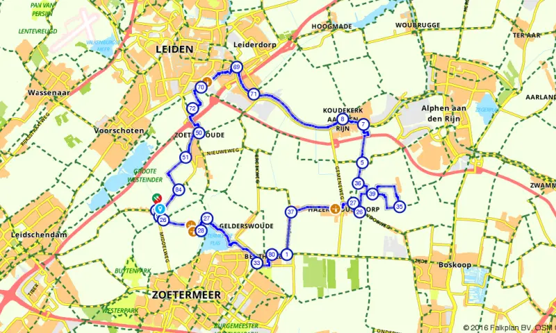 Route Zuid-Holland