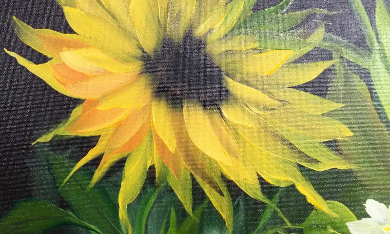 Zonnebloem schilderij