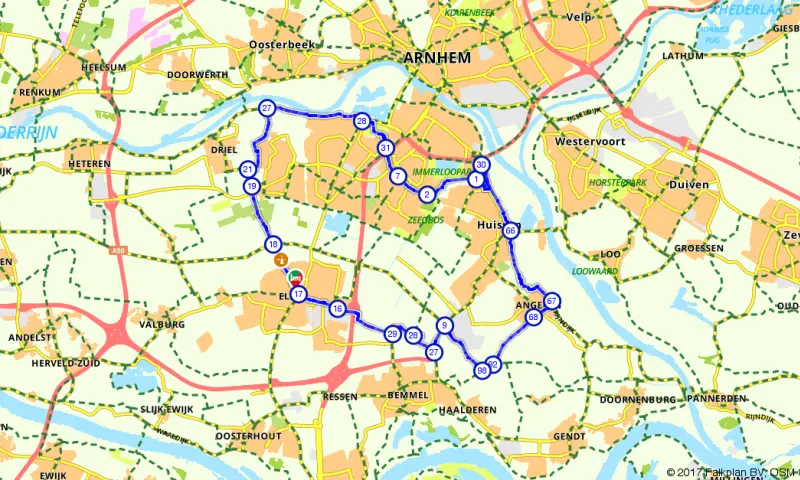Route in Gelderland