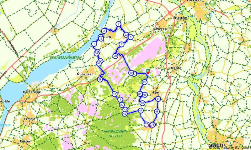 Route in Gelderland