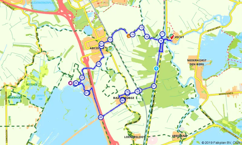 Route in Utrecht