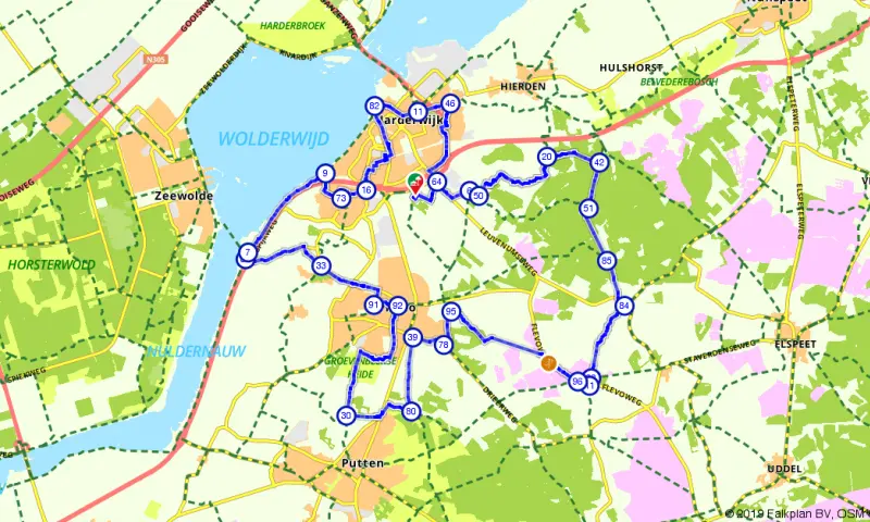 Route in Gelderland