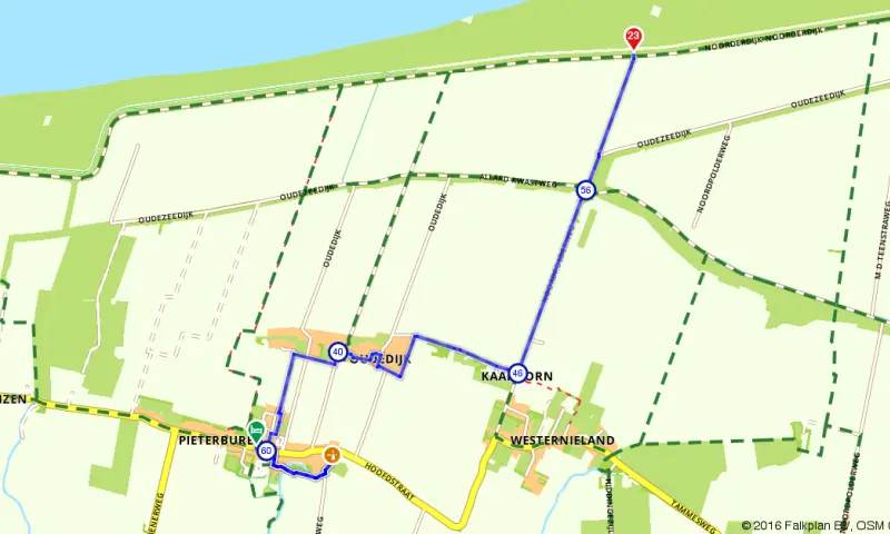 Route in Groningen