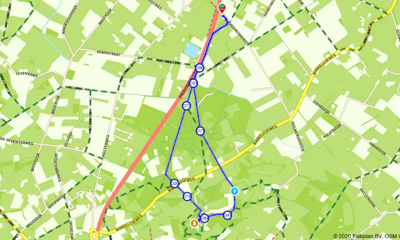 Route in Gelderland