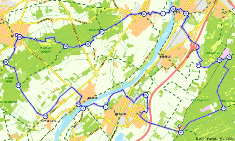 Route in Limburg