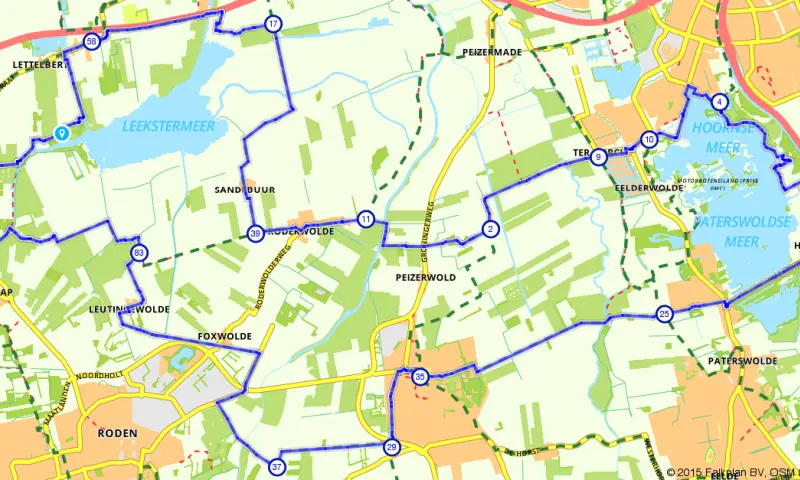 Route in Groningen