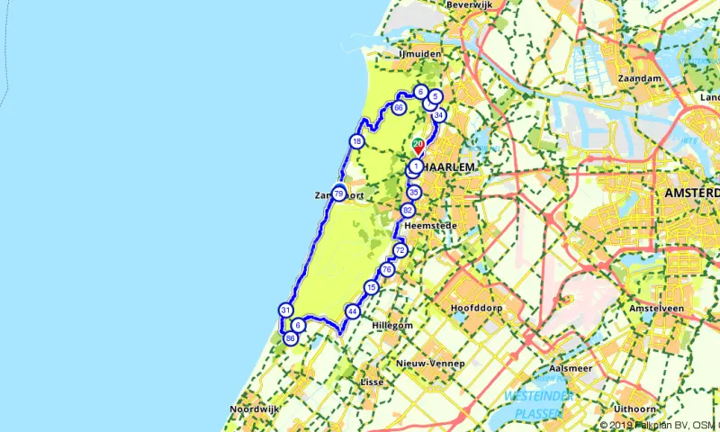 Route in Noord-Holland