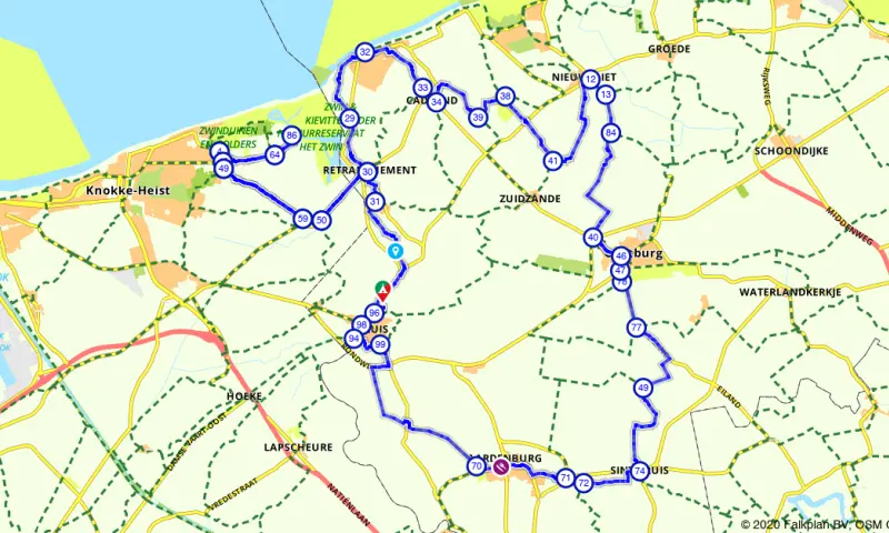 Route in Zeeland