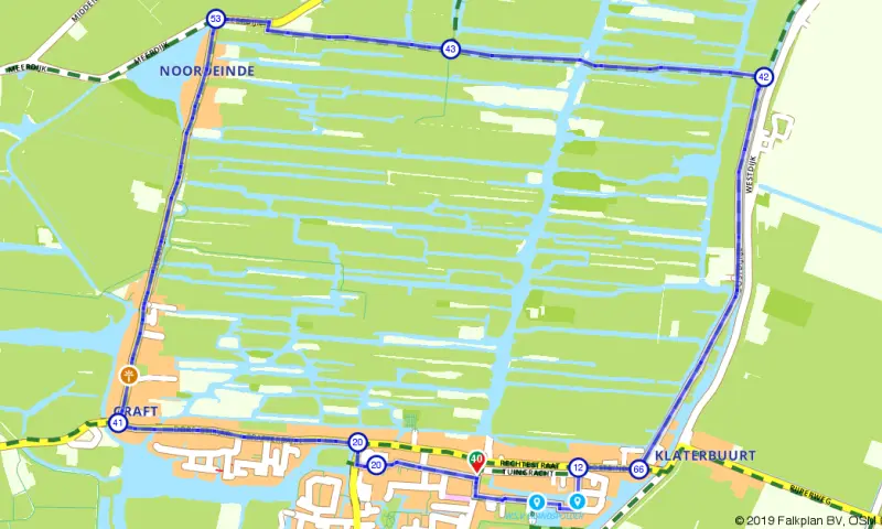 Route in Noord-Holland