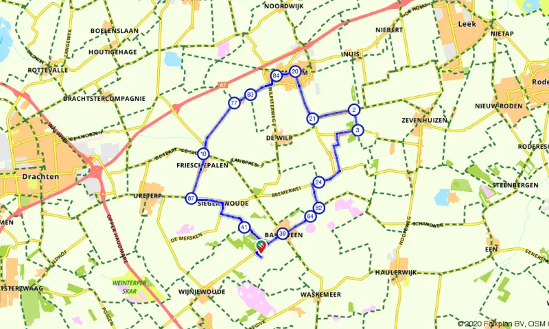 Route in Friesland