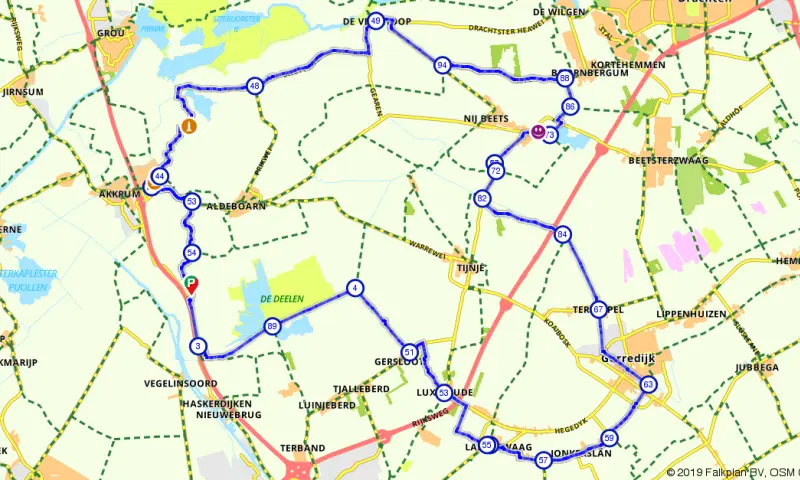 Route in Friesland