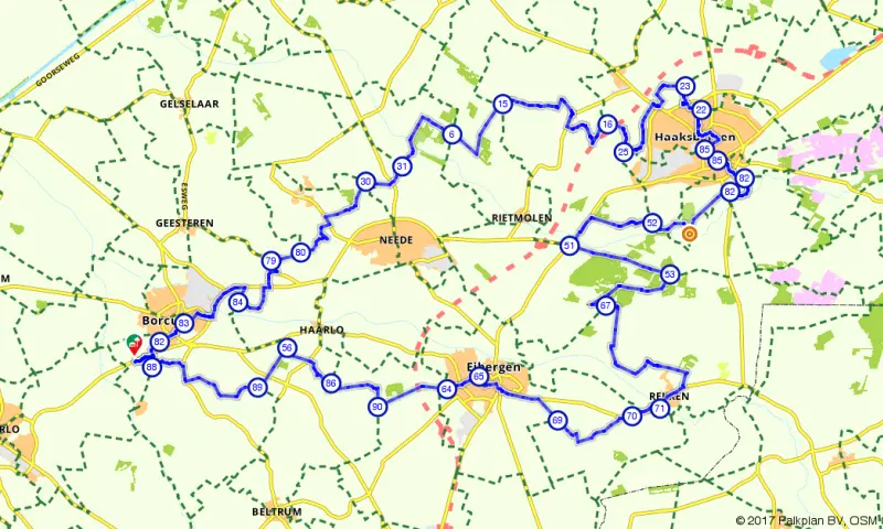 Route in Gelderland