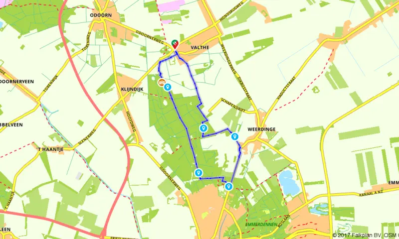 Route in Drenthe