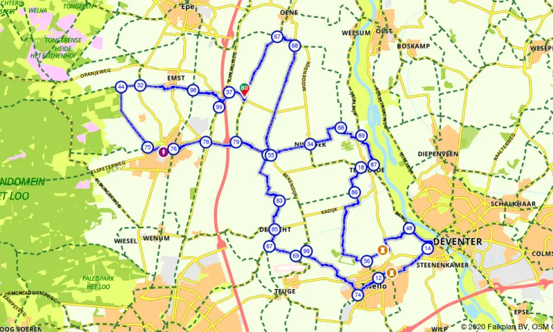 Route in Gelderland