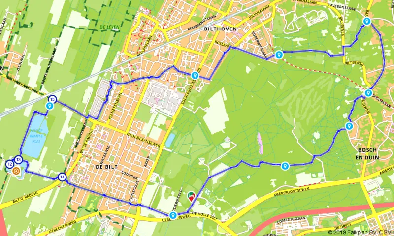 Route in Utrecht