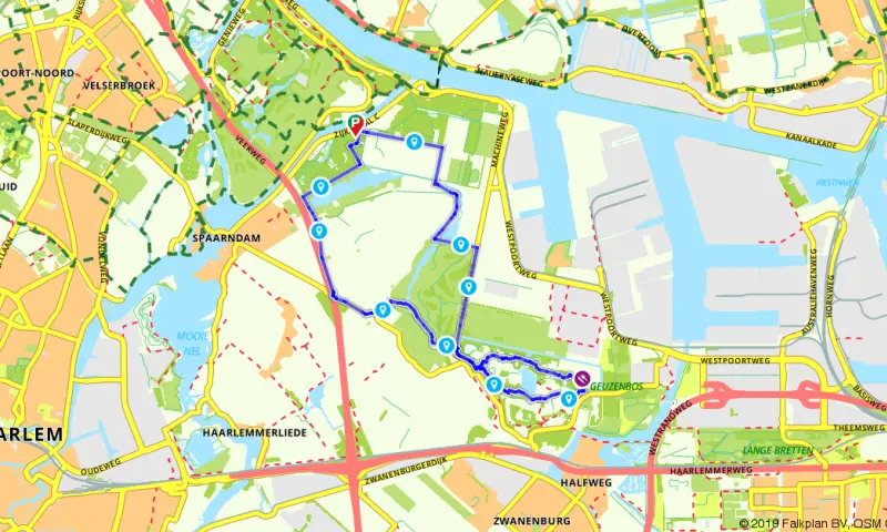 Route in Noord-Holland