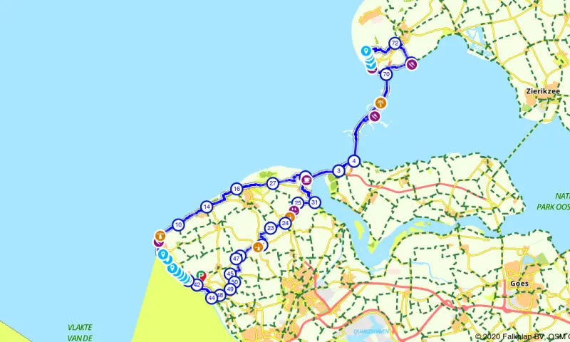 Route in Zeeland