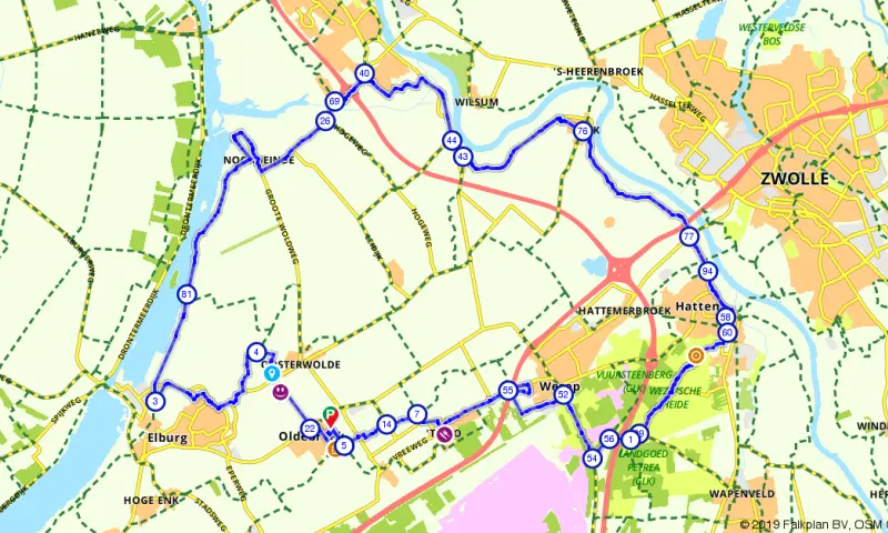 Route in Gelderland