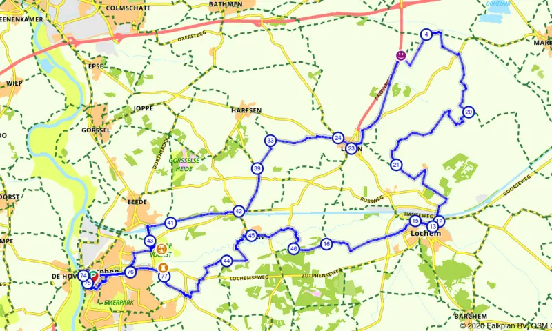 Route in Gelderland