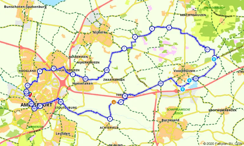 Route in Utrecht
