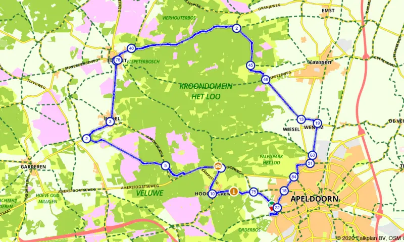 Route in Gelderland