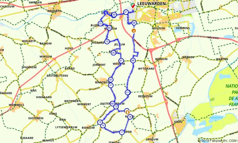Route in Friesland