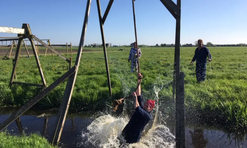 waterpret in de wei