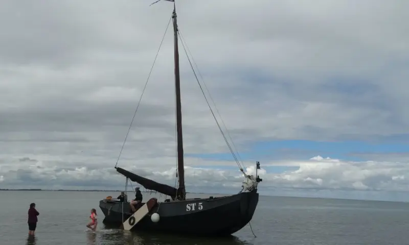Droogvaltocht onder Schiermonnikoog