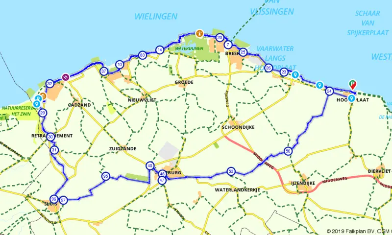 Route in Zeeland