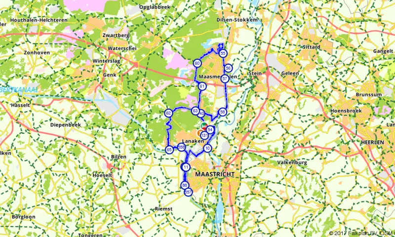 Route in Limburg