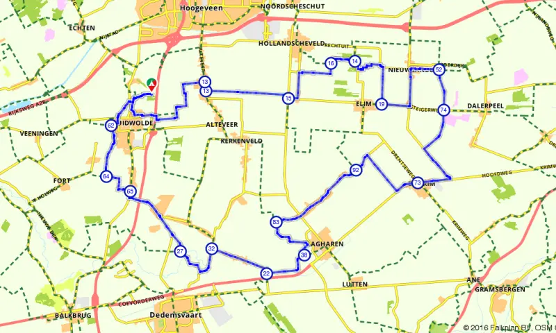 Route in Drenthe