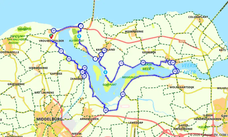 Route in Zeeland