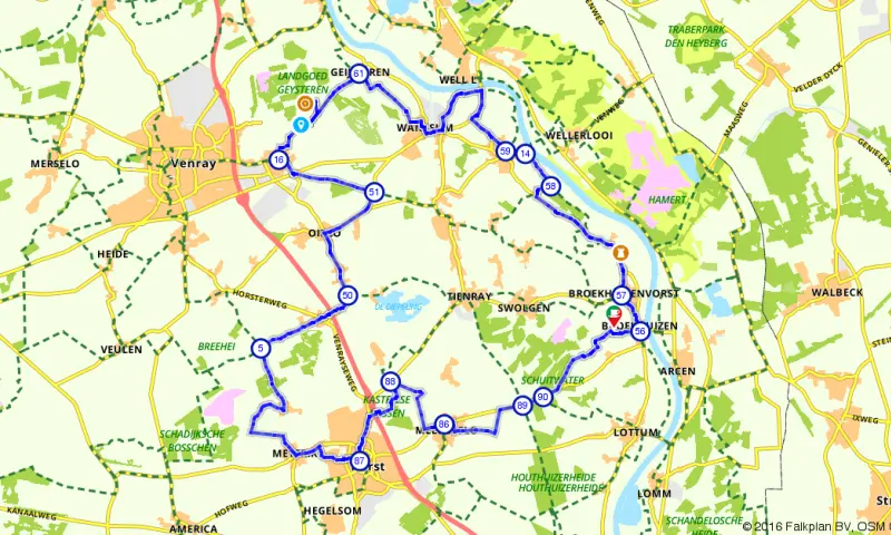 Route in Limburg