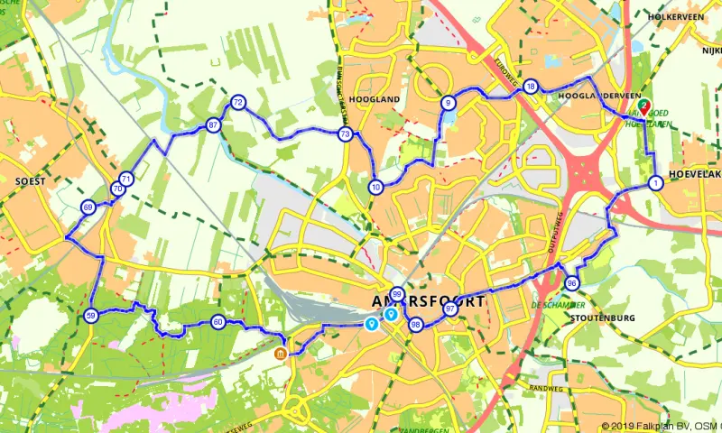 Route in Gelderland