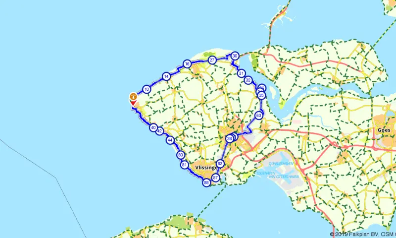Route in Zeeland