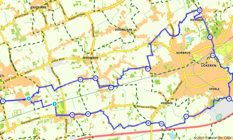 Route in het buitenland