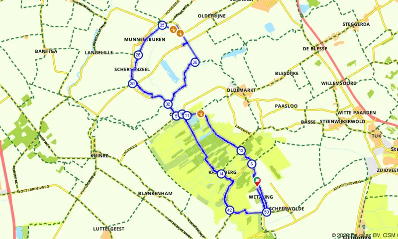 Route in Overijssel
