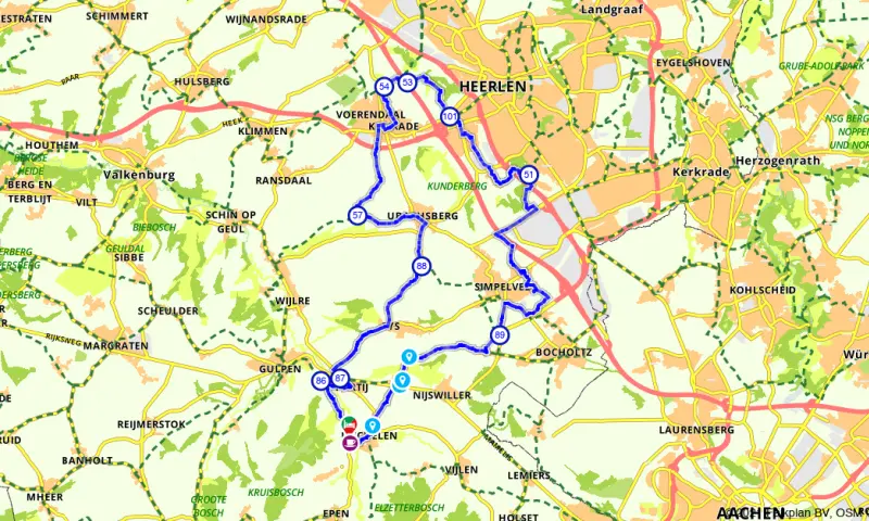 Route in Limburg