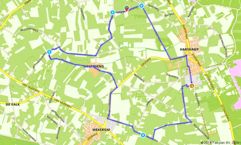 Route in Gelderland