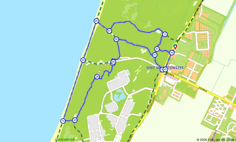 Route in Noor-Holland