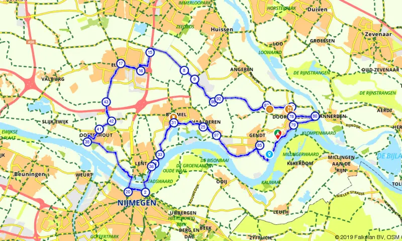 Route in Gelderland