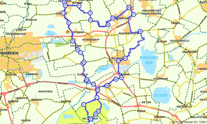 Route in Friesland