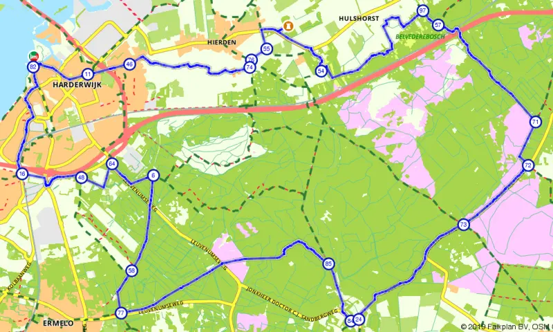 Route in Gelderland
